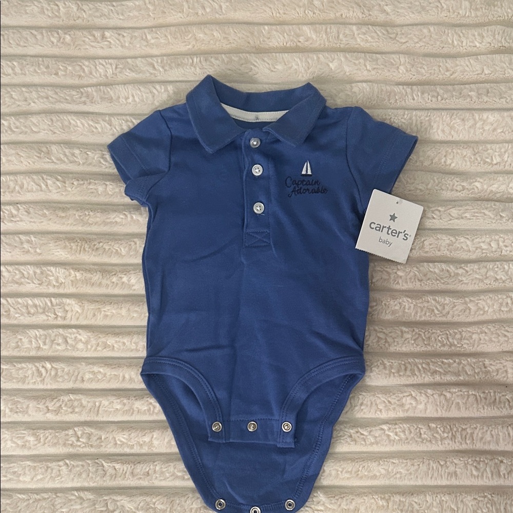 Carter's Blue Polo Bodysuit